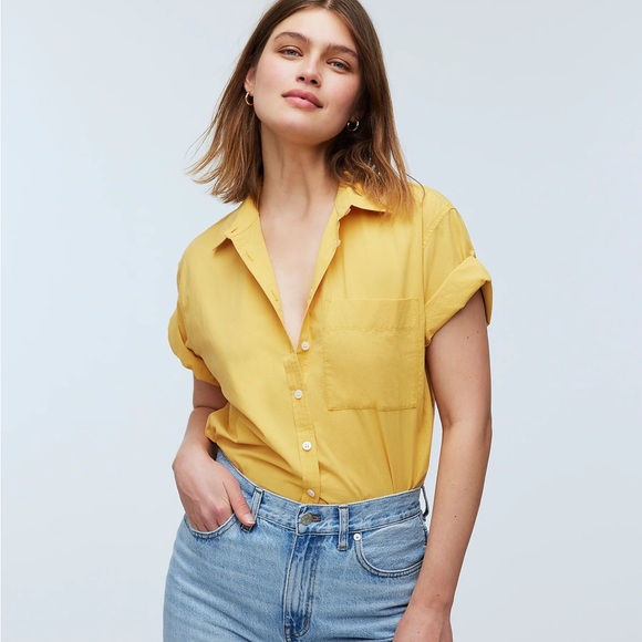 Madewell Tops - Madewell Signature Poplin Cropped Utility Button-Up Shirt NWT